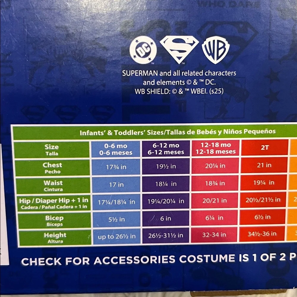Superman Costume Toddlers size 2T